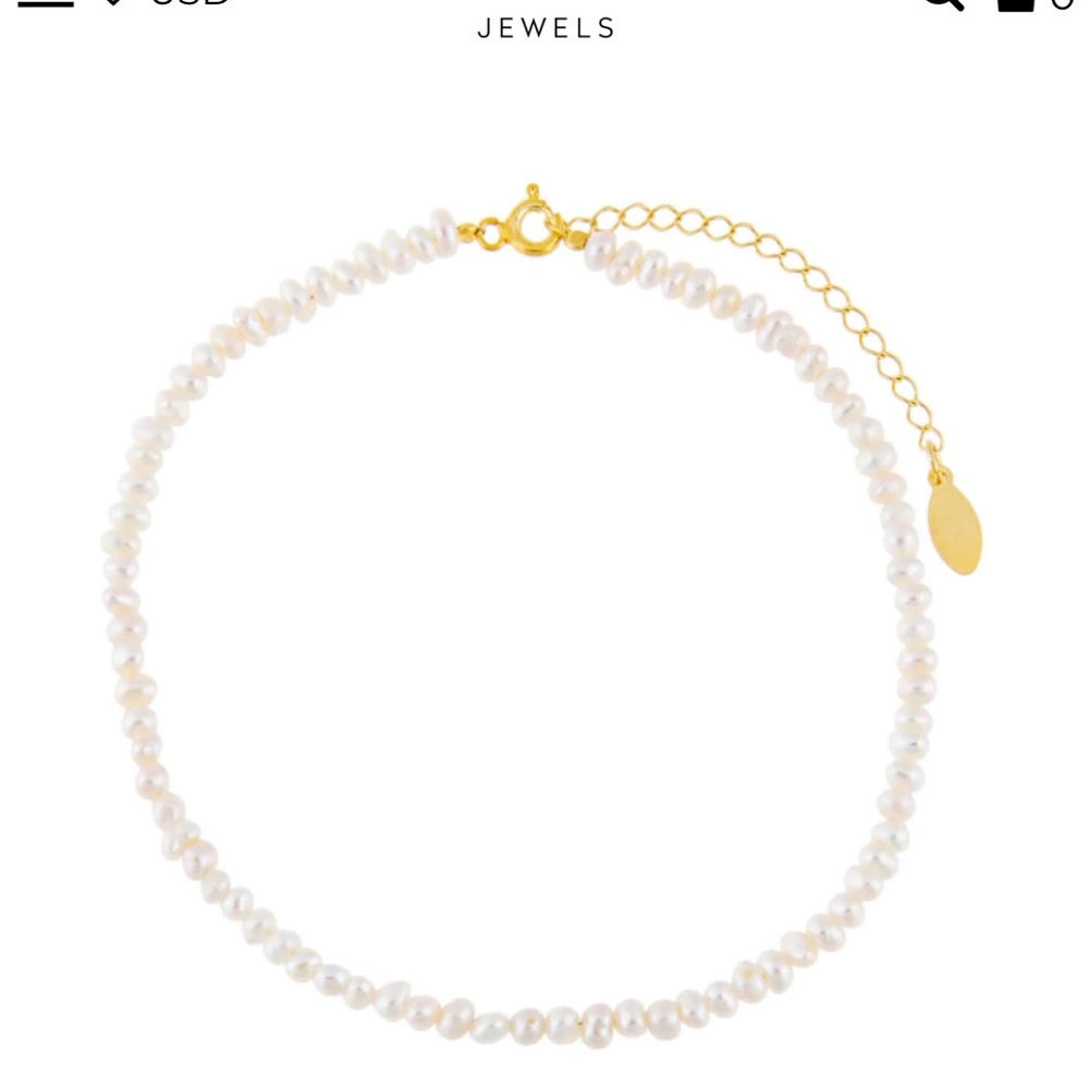 Adina’s Jewels Pearl Anklet NWT